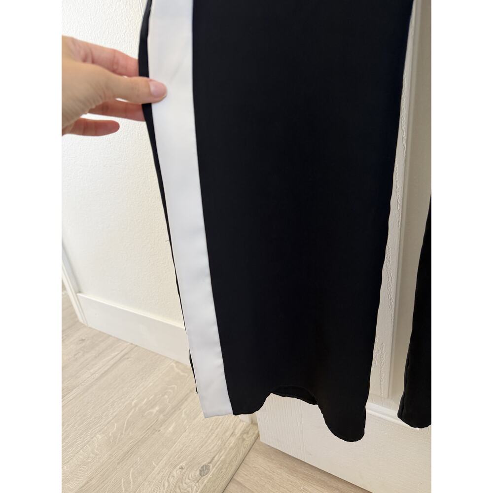 Amanda Uprichard Tuxedo Stripe Wide Leg Jumpsuit Size M - Picture 7 of 14